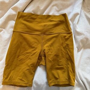 lululemon athletica Mustard Bike Shorts